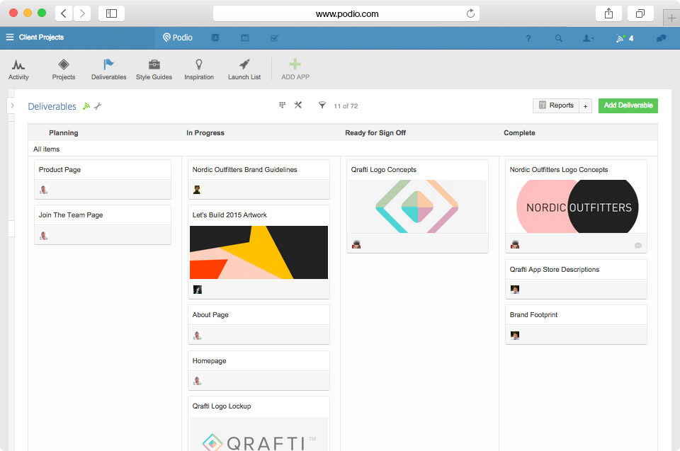 Podio as a project management tool for web design agencies