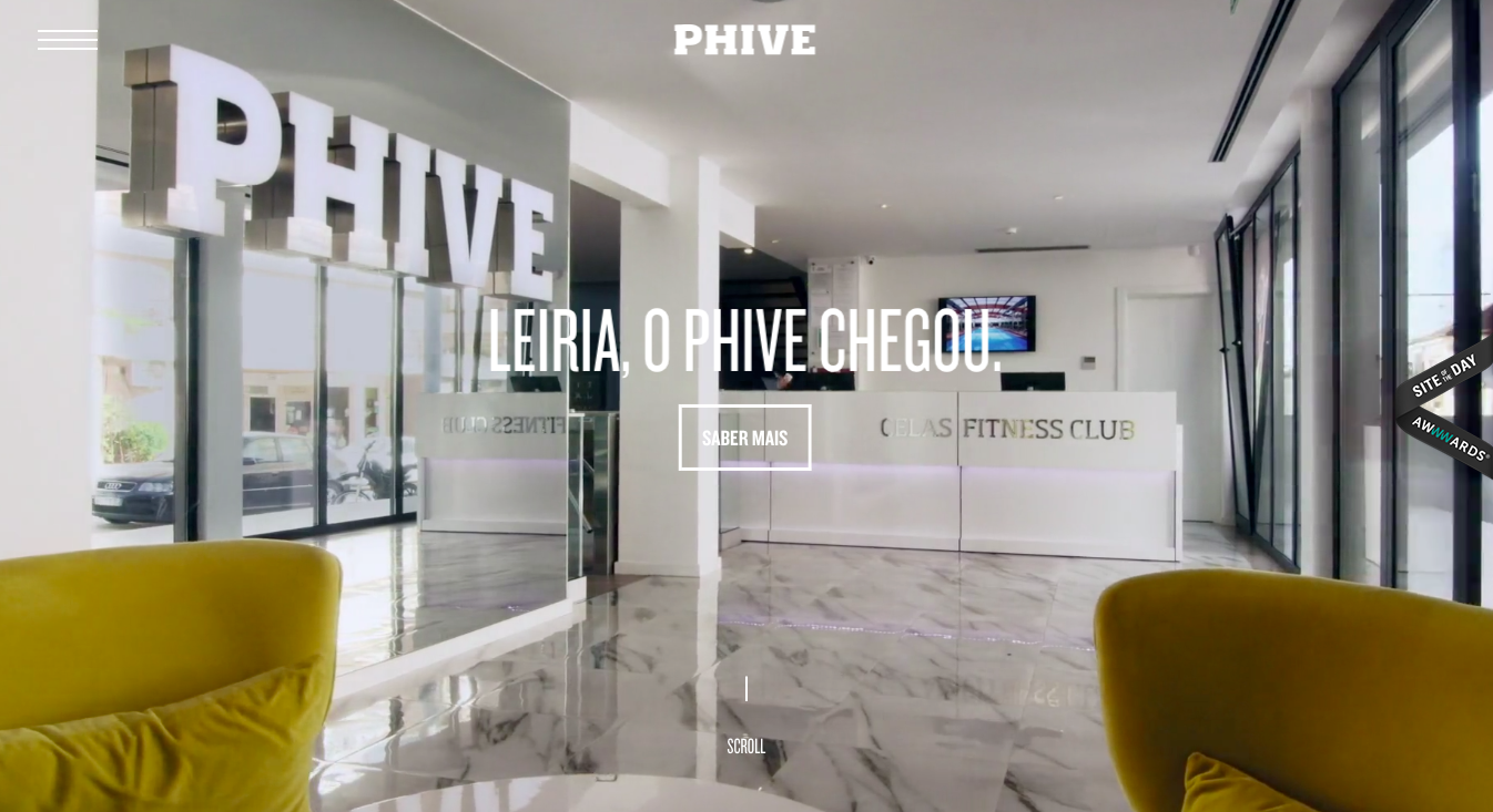 Phive — Health Fitness Centers Phive website homepage - 10 best website designs for gyms