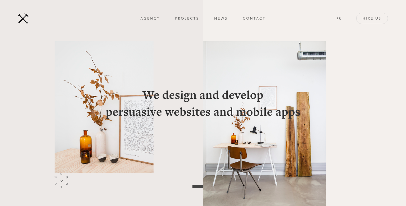Belle Epoque Homepage Belle Epoque website design agency homepage - one of the best website design agency websites