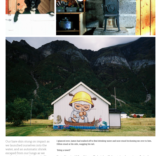 Sidetracked article with inspiring layout as part of the best travel blog website designs