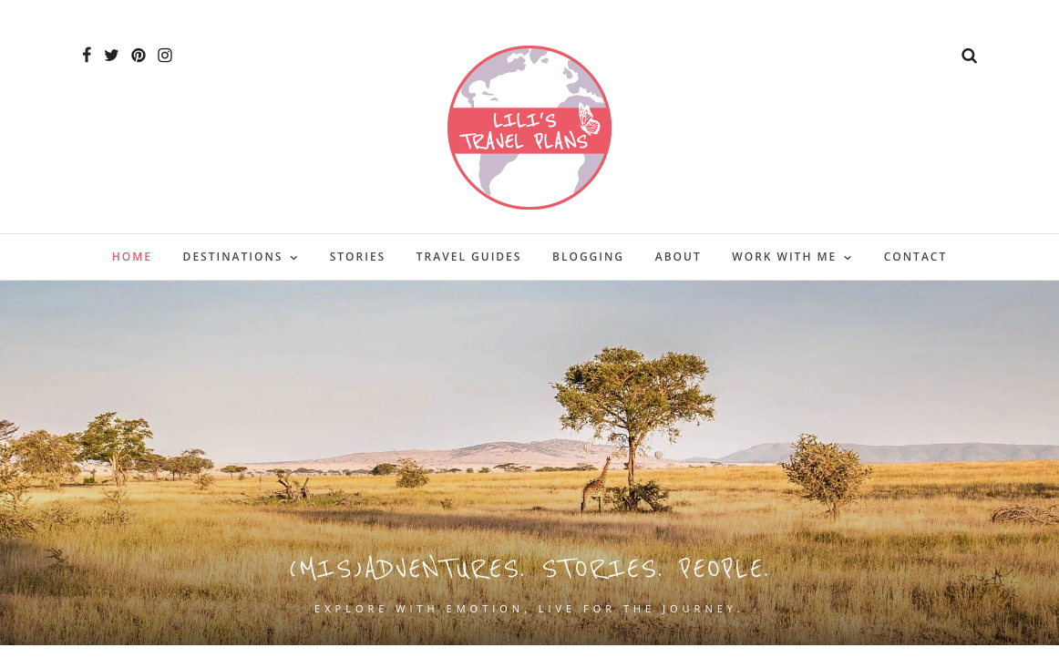 Lili's Travel Plans blog - one of the best travel blog website designs