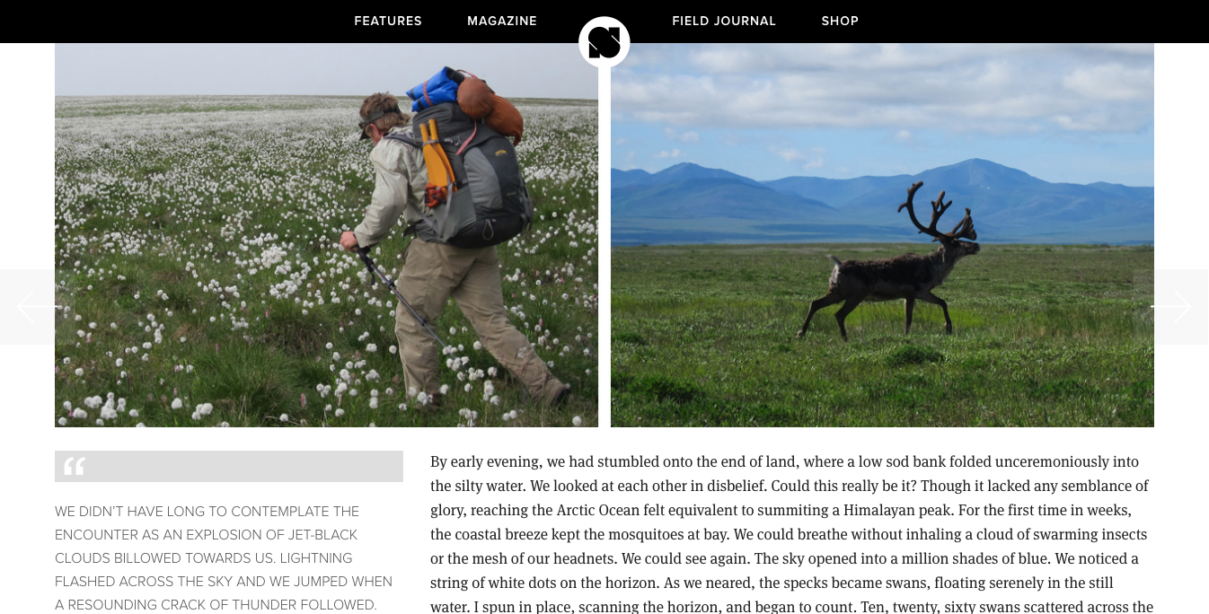 Article page on Sidetracked - one of the best travel blog website designs