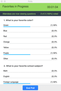 webinar poll question
