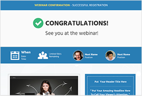 thank you page for webinar confirmation example